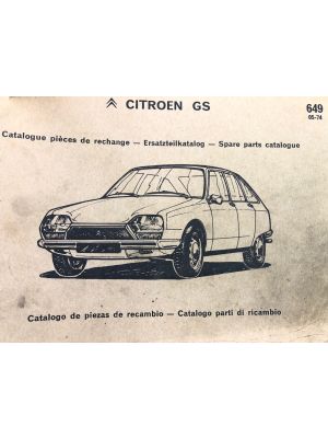 Citroen GS onderdelenboek No 649 5-1974